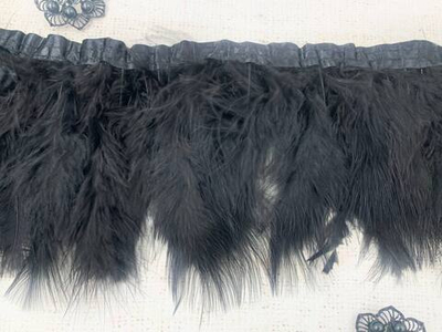 Кант с пером, ш. 17 см, чёрный