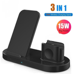 Зарядная станция 3в1 Multi-Function "Fast Charge" 3-in-1, для iPhone, Applewatch, Airpods (прямоугольная подставка)