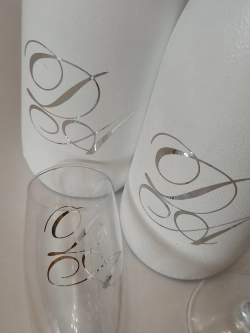 Наклейки свадебные буквы инициалы " У "