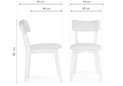 Деревянный стул Гилмар серый велюр / белый