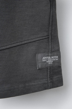 ZARA КРАШЕНЫЕ ШОРТЫ, АНТРАЦИТОВО-СЕРЫЙ