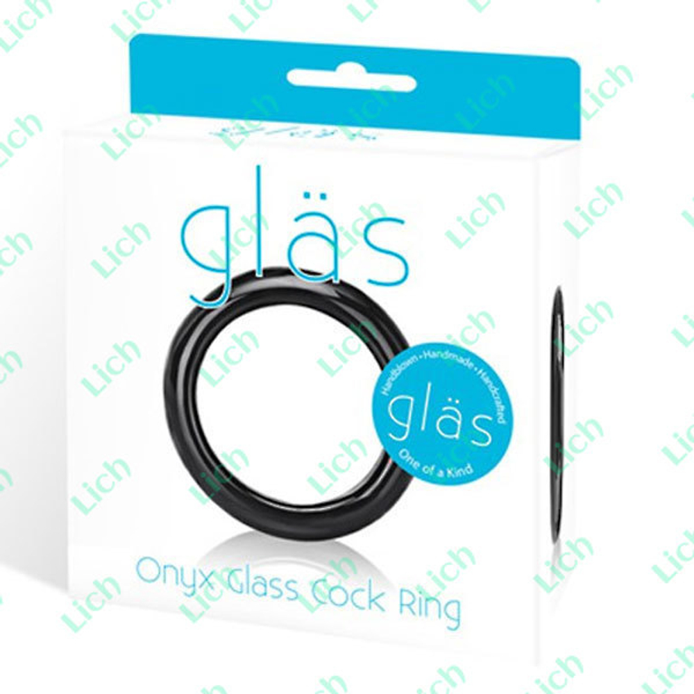 Черное стеклянное кольцо ручной работы, 4 см