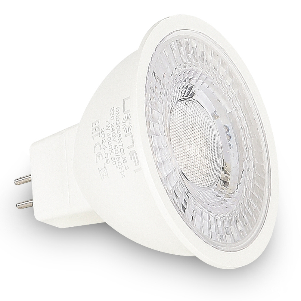 Светодиодная лампа 7Вт,  MR16,  220В,  GU5, 3,  4000K,  525Лм,  Ra&gt;80,  60°,  D50хH50мм