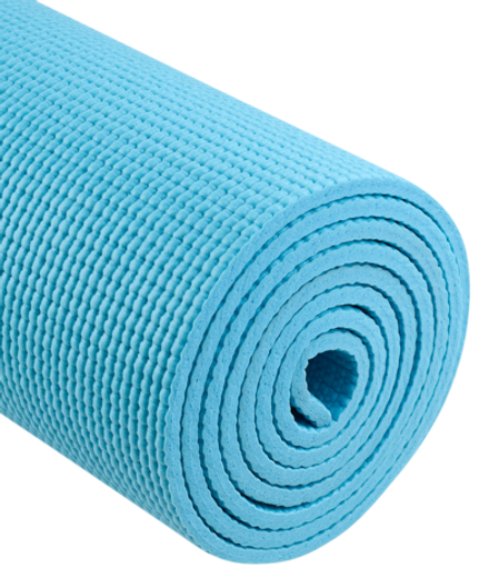 Коврик для йоги и фитнеса FM-101, PVC, 183x61x0,6 см, синий пастель