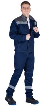 Куртка "Байкит" т.синий/серый