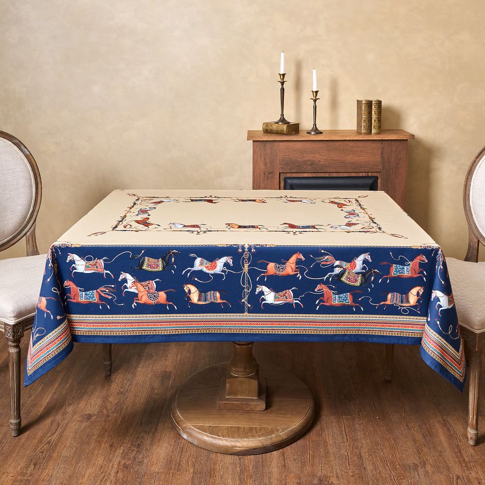 СКАТЕРТЬ "PASSAGE" 140Х180СМ ,БЕЖЕВЫЙ, 100% ХЛОПОК С ПРОПИТКОЙ,ТВИЛ