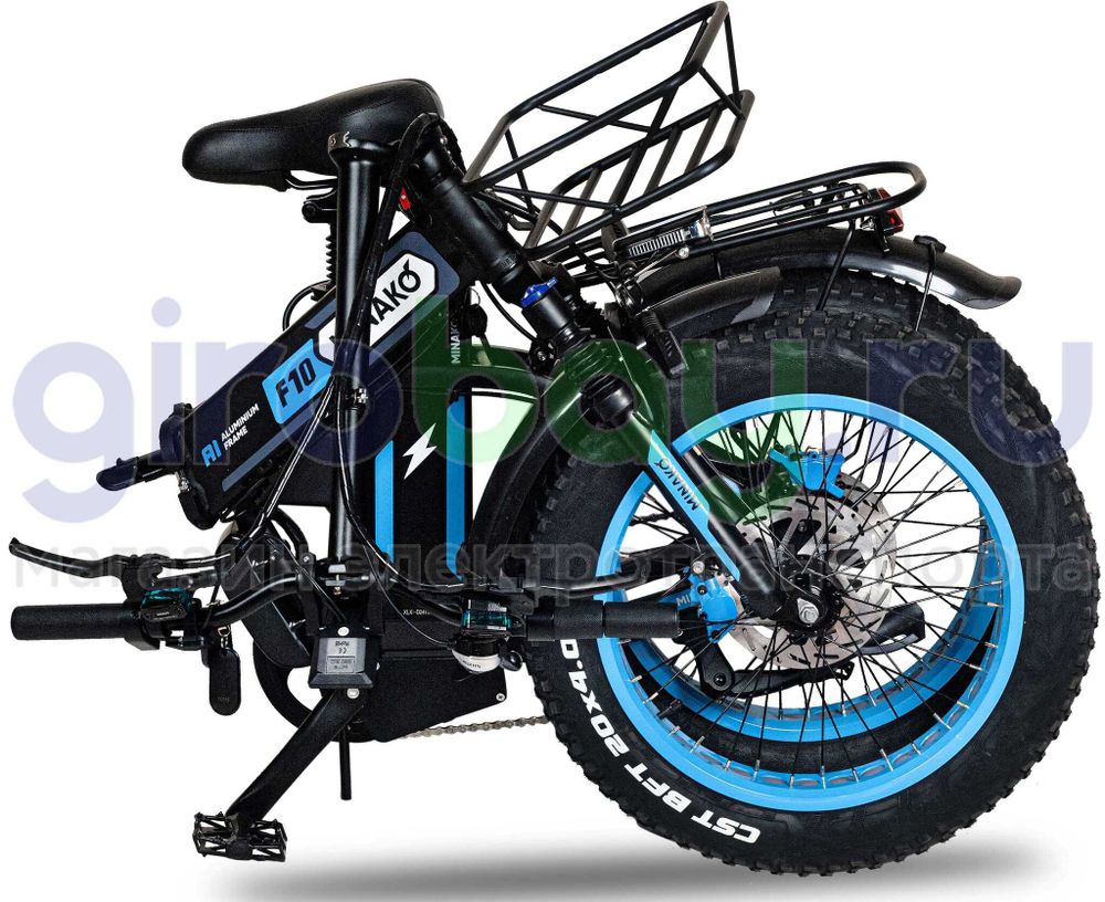 Электровелосипед Minako F10 Pro 2025 года (48V/20Ah) - Синий обод Электровелосипед Minako F10 Pro 2025 года (48V/20Ah) - Синий обод фото №9