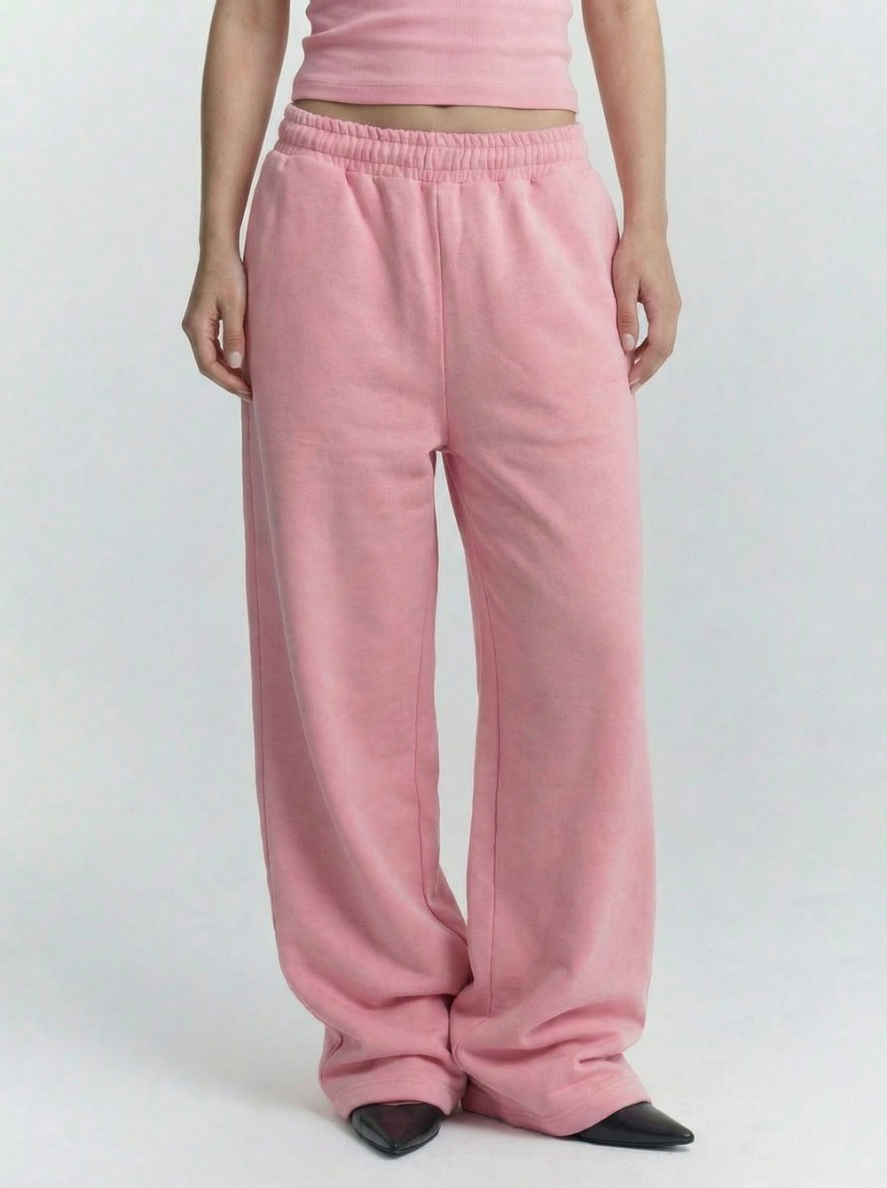 Брюки багги из футера