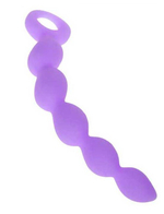 Сиреневая силиконовая анальная цепочка (Цвет: сиреневый)