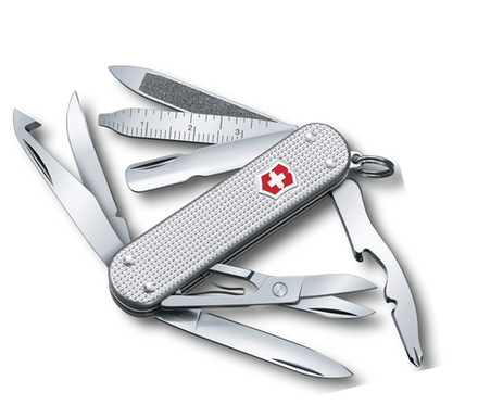 Нож-брелок Victorinox MiniChamp, 58 мм, 14 функций, серебристый