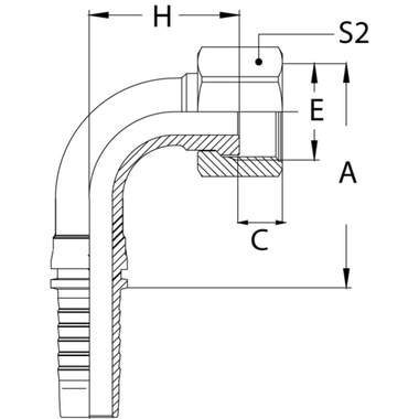 Фитинг DN 12 ORFS (Г) 1.3/16 (90) POWERMASTER