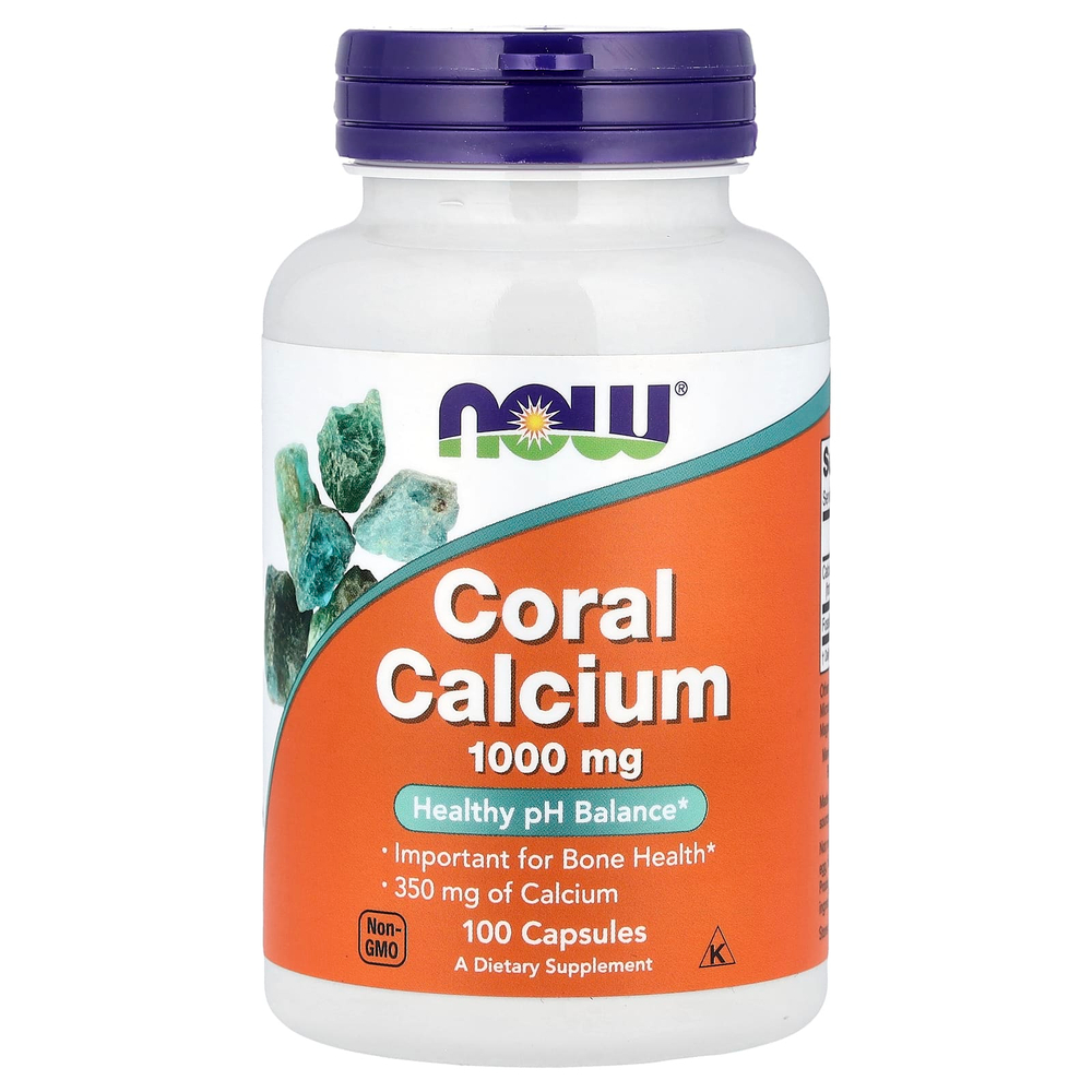 NOW Foods, коралловый кальций, 350 мг, 100 капсул