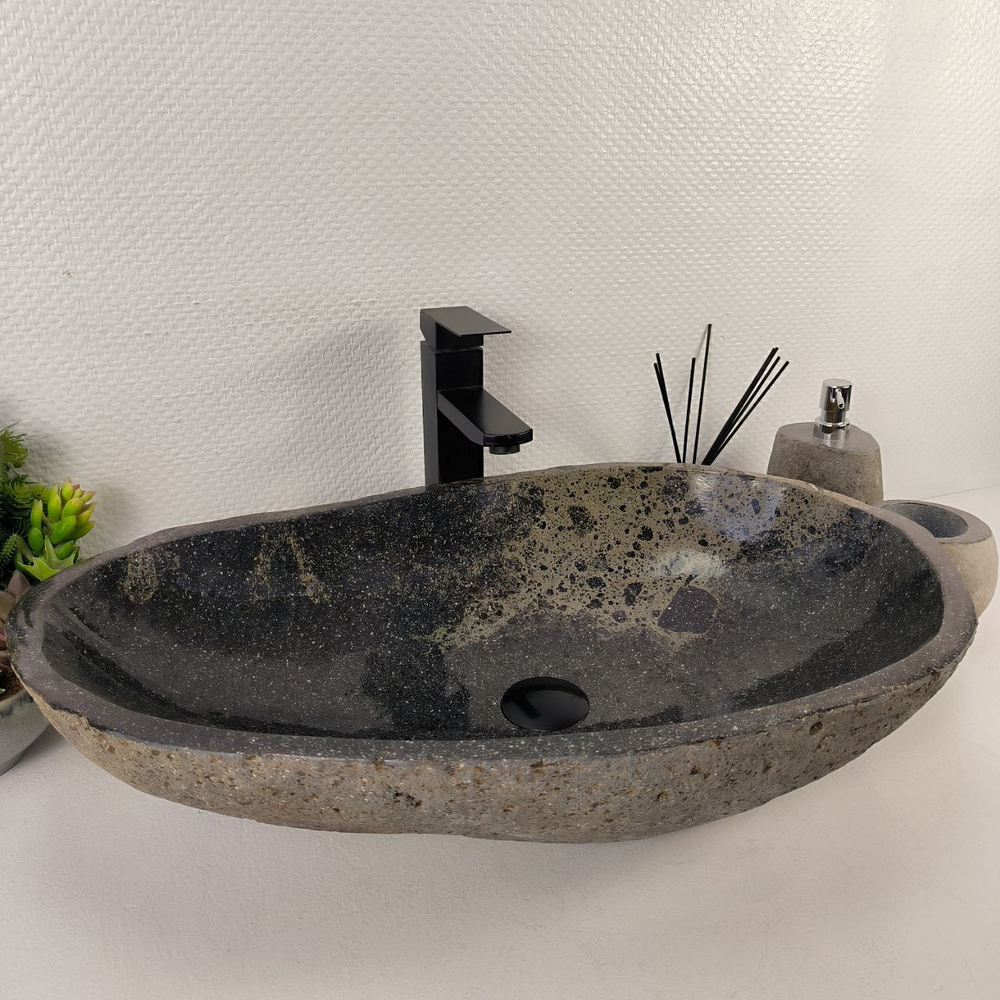 Раковина из речного камня RS-65528 66*39*16 0858