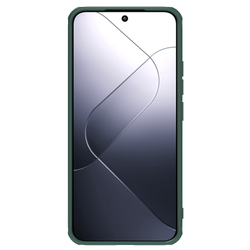 Чехол зеленого цвета (Deep Green) от Nillkin на Xiaomi 14, серия CamShield Prop Case (с откидной защитной крышкой для камеры)