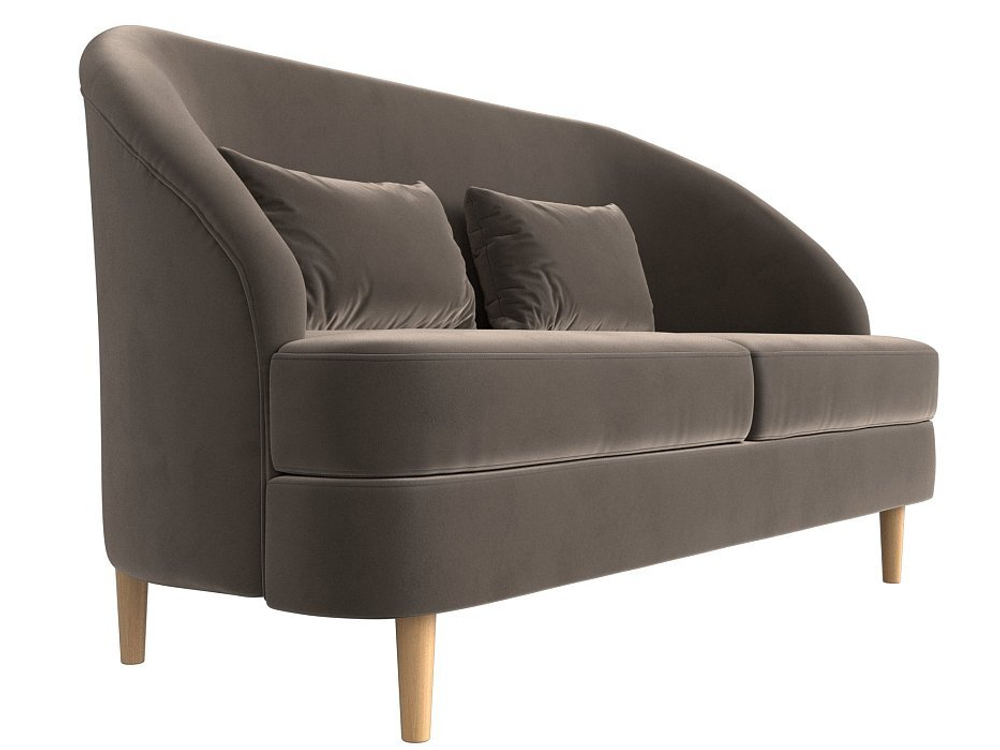 Кушетка Атико, Коричневый, Велюр, 109887