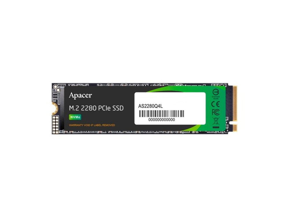 SSD накопитель Apacer AS2280Q4L 512ГБ, M.2 2280, PCIe 4.0 x4, NVMe [AP512GAS2280Q4L-1]