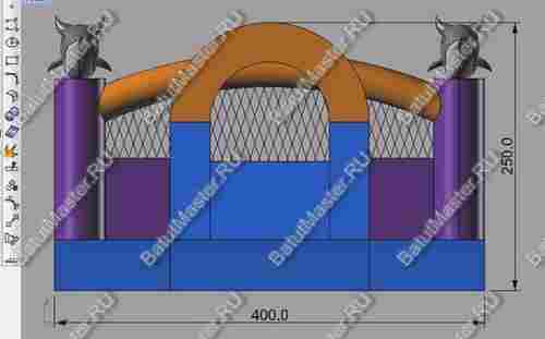 Спортивный надувной игровой батут "Переход"