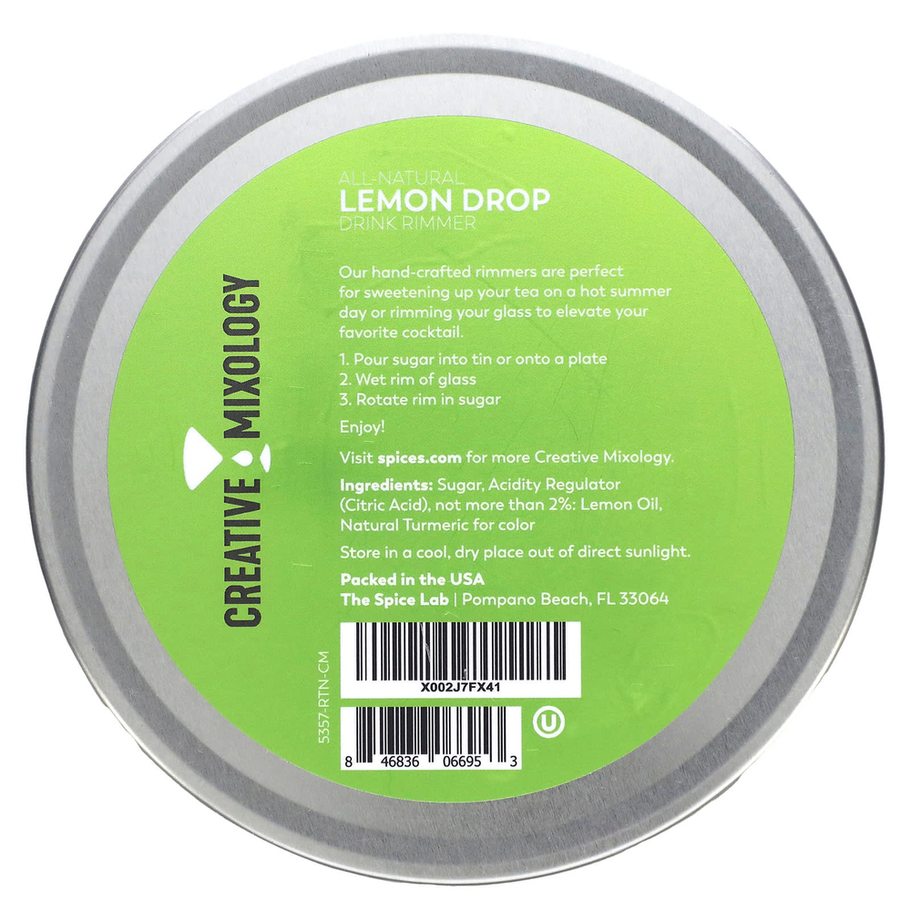 The Spice Lab, Creative Mixology, лимонная сахарная пудра, 99 г (3,5 унции)