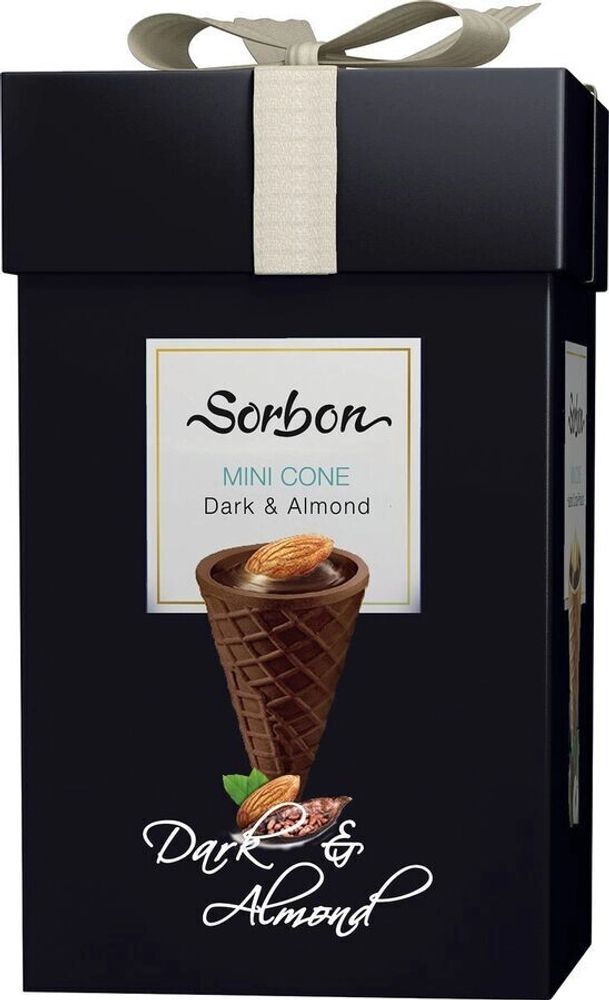 Мини-рожок хрустящий Сорбон Миндаль и воздушные зерна / Sorbon Mini Cone Dark &amp; Almond 200г