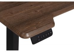 Компьютерный стол Маркос с механизмом подъема 140х80х75 черный / кантри орех