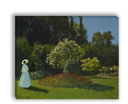 "Дама в саду", Моне, Клод, картина (репродукция)