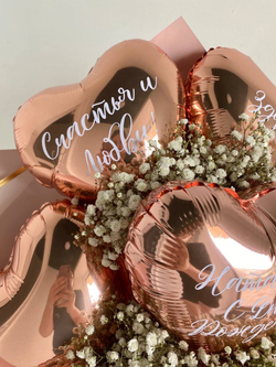 Букет из шаров сердечек №1270