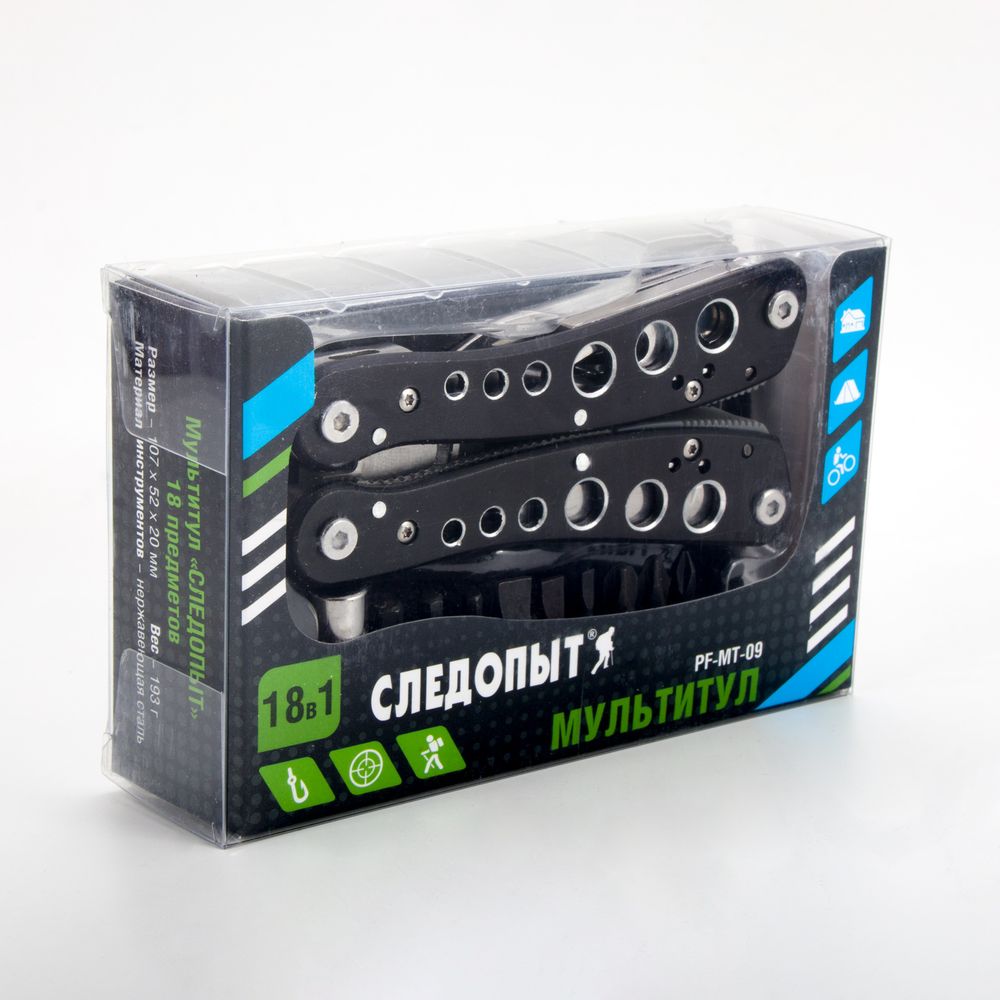 Мультитул (плоскогубцы) &quot;СЛЕДОПЫТ&quot;, 11 предметов, в чехле, в коробке/60/