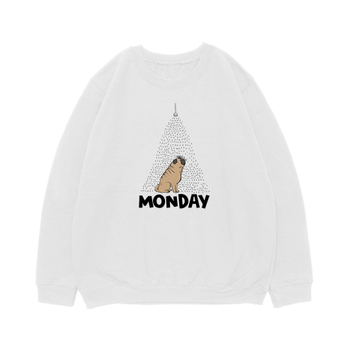 Свитшот "Мопс в понедельник"