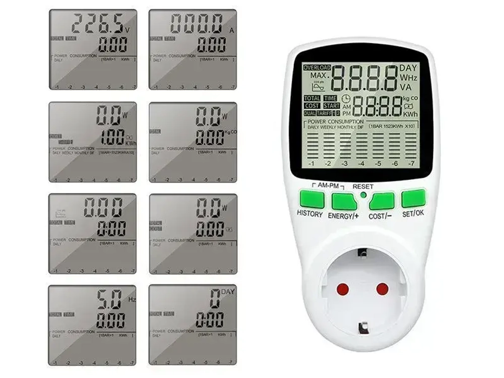 Измеритель мощности (Ваттметр) в розетку BLD-PM01