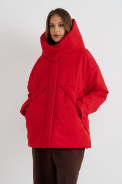 Куртка зимняя на утеплителе Isosoft красного цвета