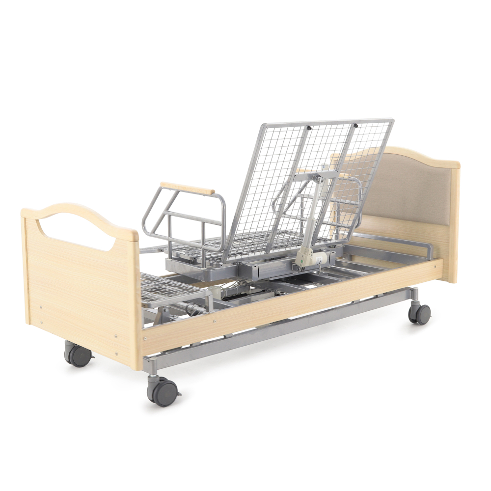 Кровать электрическая Med-Mos DB-2B с поворотным креслом в правую сторону (светлое дерево)