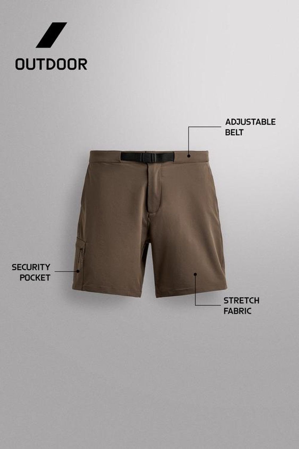 ZARA ТЕХНИЧЕСКИЕ ШОРТЫ КАРГО, КОРИЧНЕВЫЙ