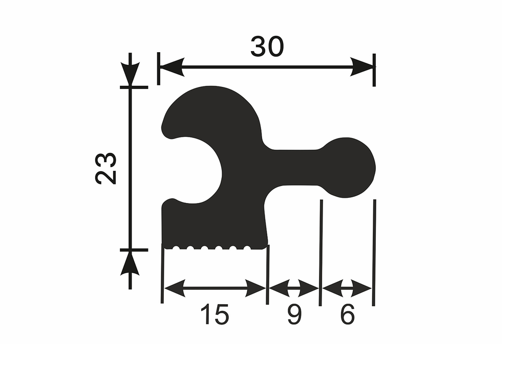 Cosca Decor. Рейка RX007, 30х23x2800мм, Экополимер