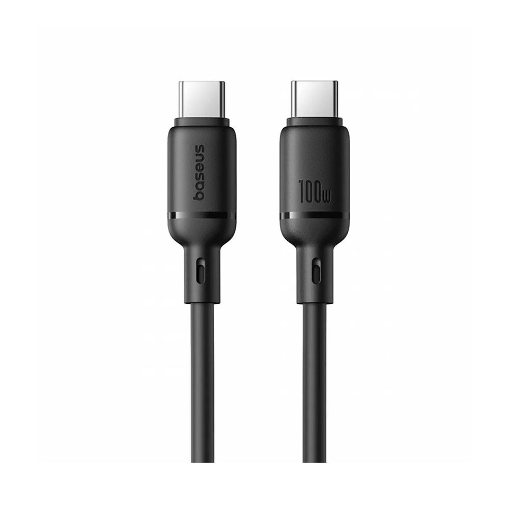 Интерфейсный кабель Baseus Silky Type-C to Type-C 100W 2m Black (P10377704113-01)