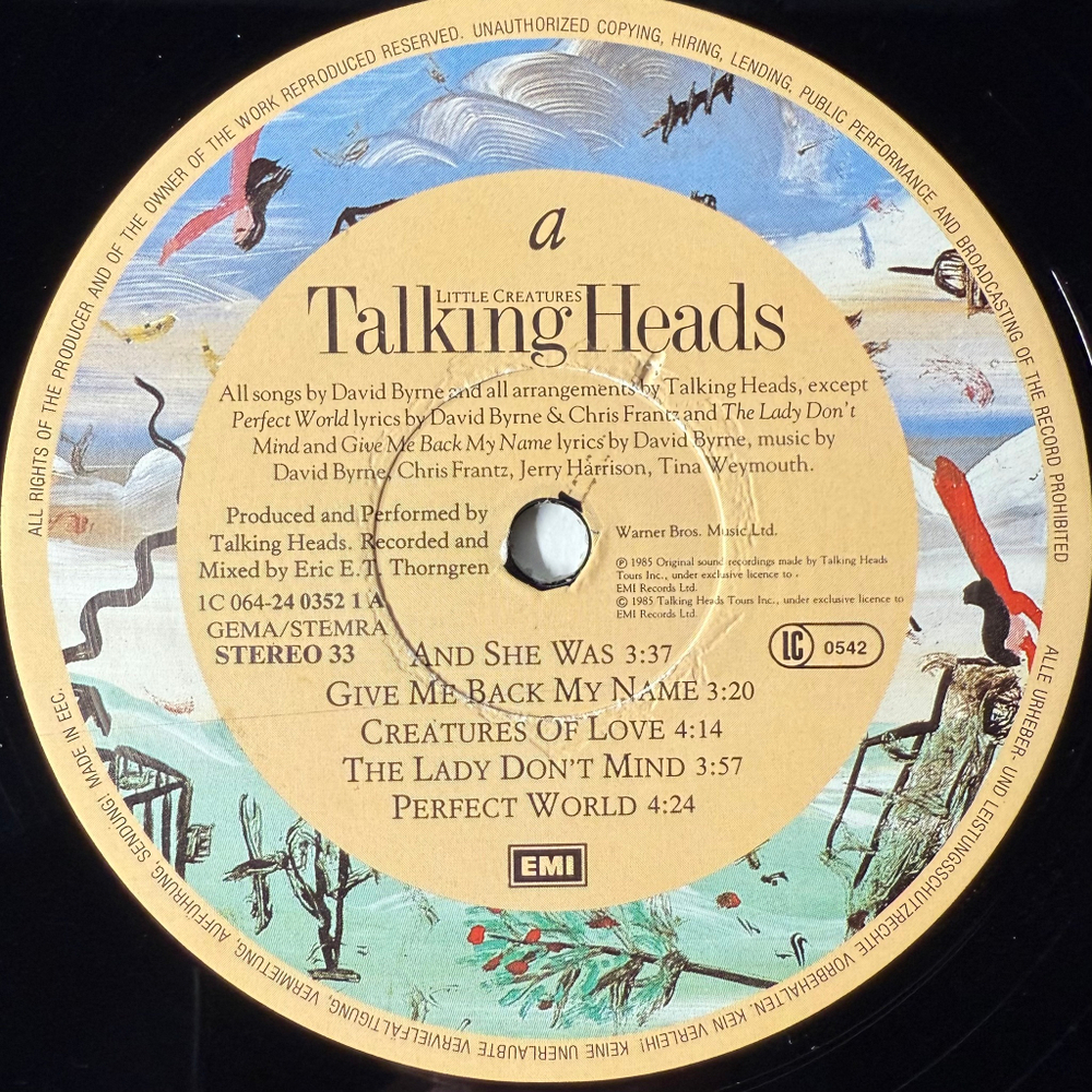 Talking Heads - Little Creatures (Европа 1985г.)