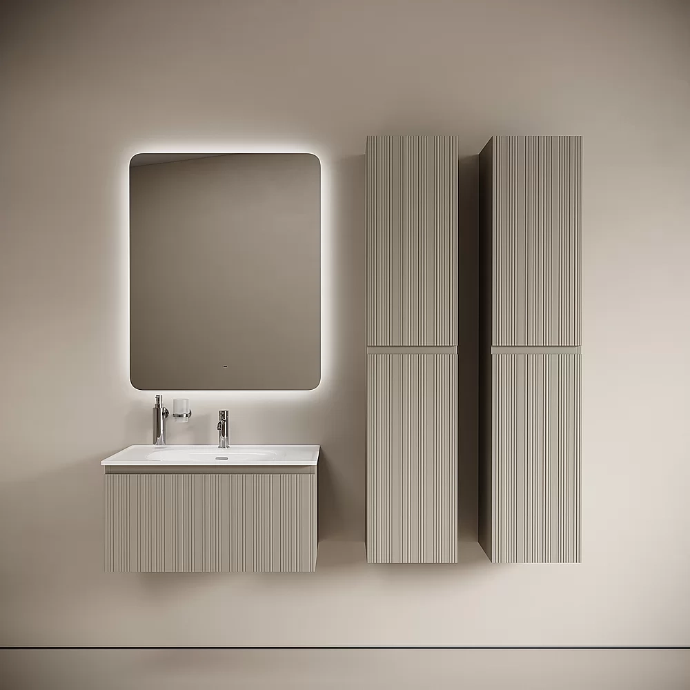 Тумба с раковиной Sancos CODE CD80GP/CN13002 80 серая платина