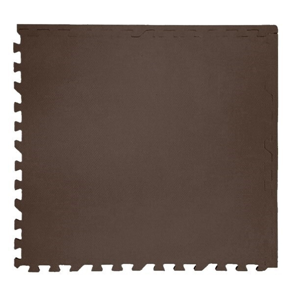 Коврик-пазл Экополимеры (Мягкий пол - 4 плиты 60x60x0,9см, 1,44кв.м./уп) Коричневый
