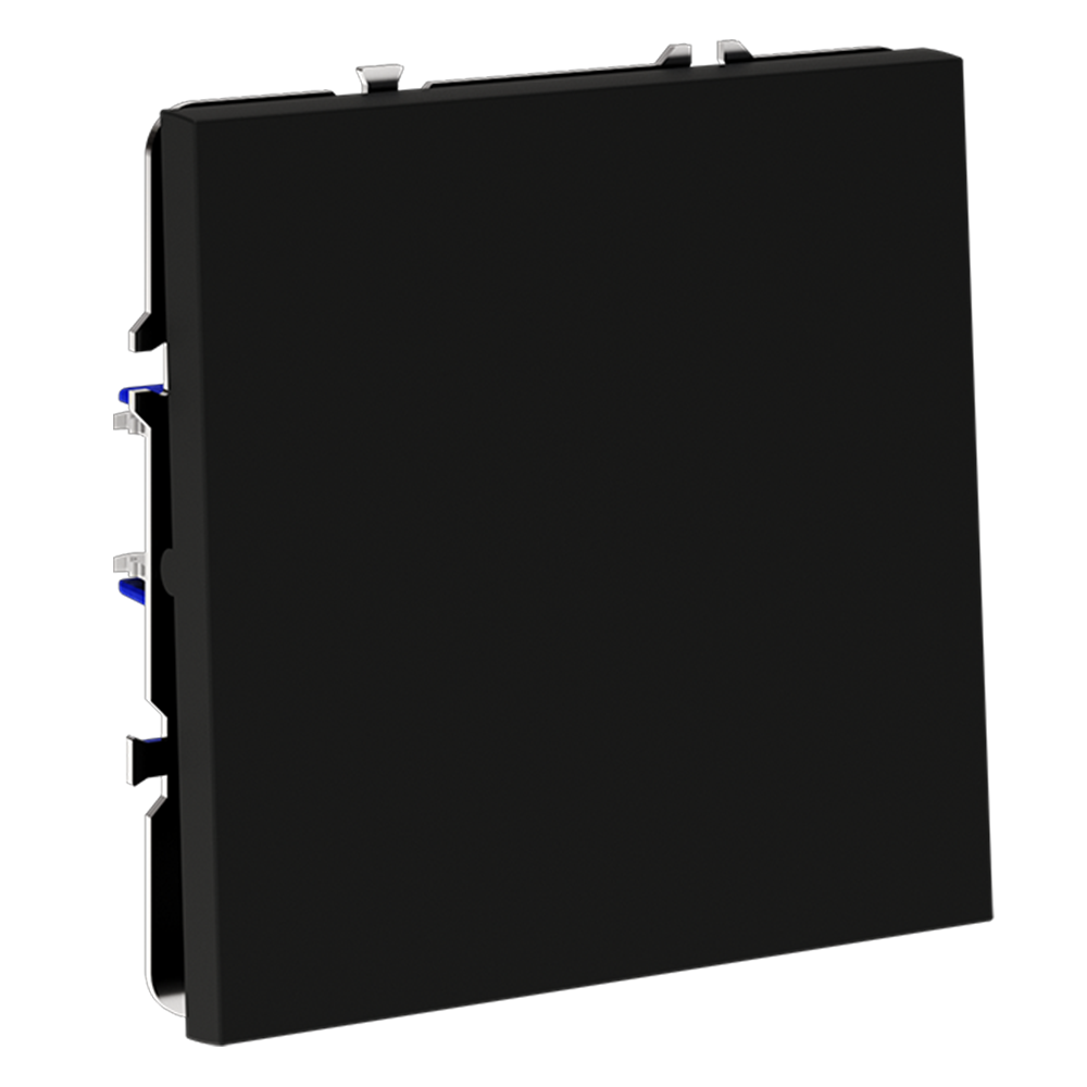 Проходной переключатель встраиваемый VOLTUM S70 одноклавишный 10А, (черный матовый)