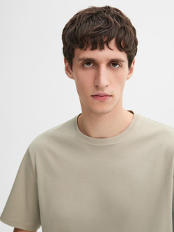 Massimo Dutti Футболка с круглым вырезом, песочный