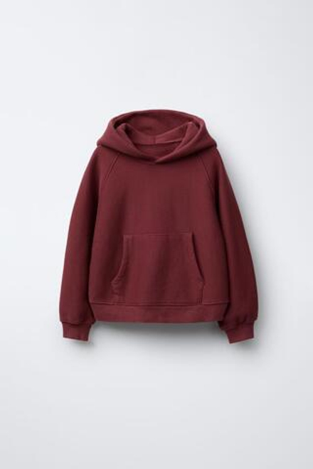 ZARA Х BENSIMON ® ТОЛСТОВКА С КАПЮШОНОМ, БОРДОВЫЙ