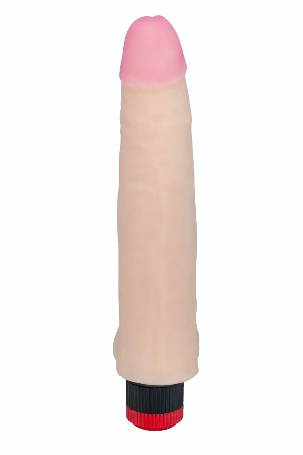 Реалистичный вибромассажёр из приятного на ощупь материала - 25,4 см. (Цвет: телесный)