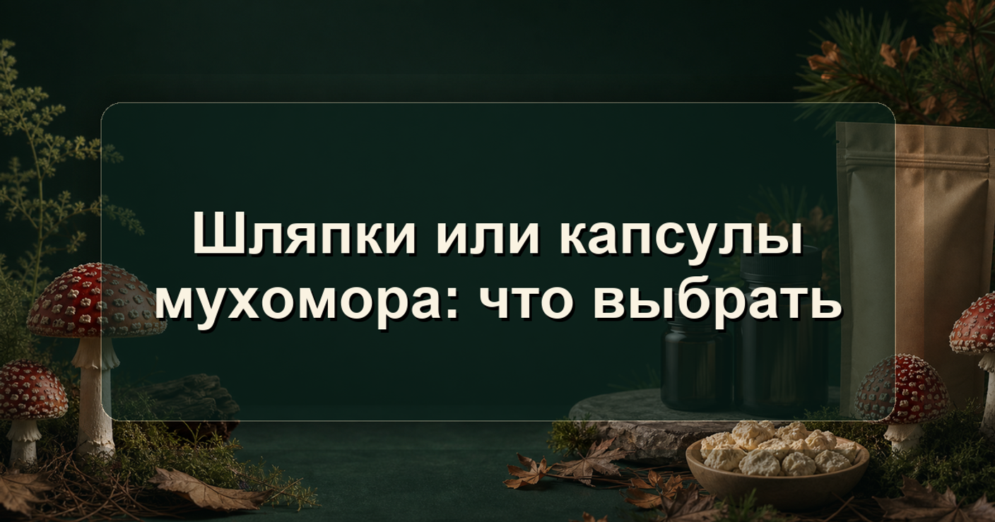 Шляпки или капсулы мухомора: что выбрать