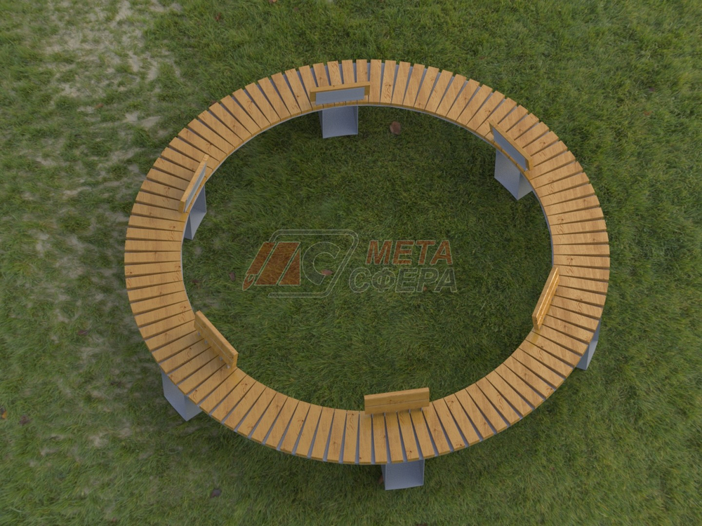 Скамейка Лира радиусная