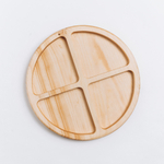 Деревянная тарелка с секциями (менажница) из кедра для подачи блюд и закусок