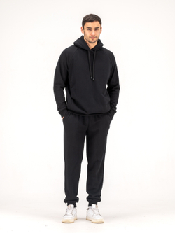 Костюм мужской спортивный(без начеса) черный