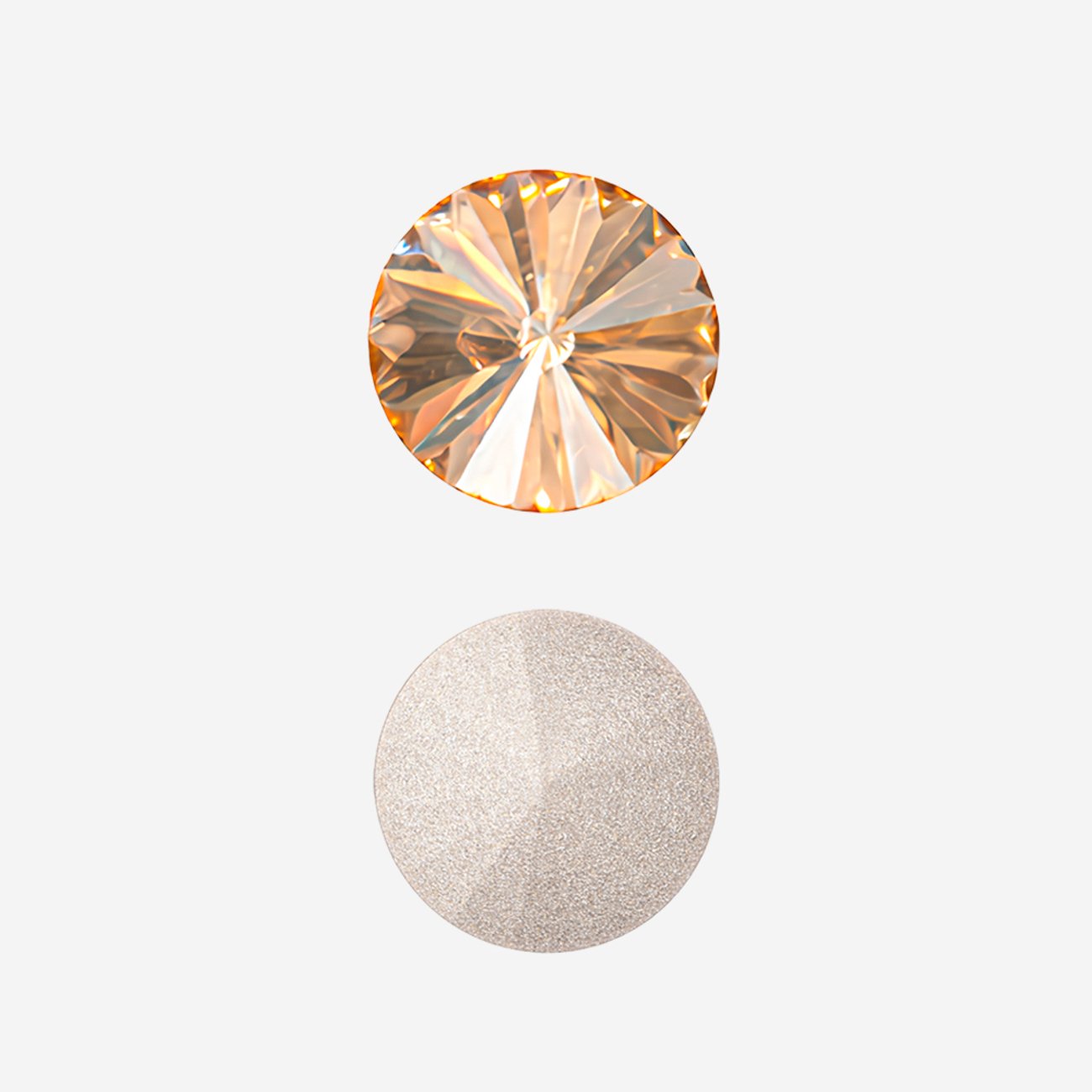 Кристалл Риволи (Rivoli), оттенок "Светло-золотистый Кристалл"/"Light Golden Crystal", 10мм.