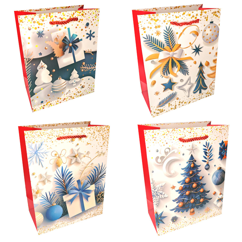 Пакет подар. бум. новогодн. 31*40*12 см 210 гр/м2 "Новогодняя тема"