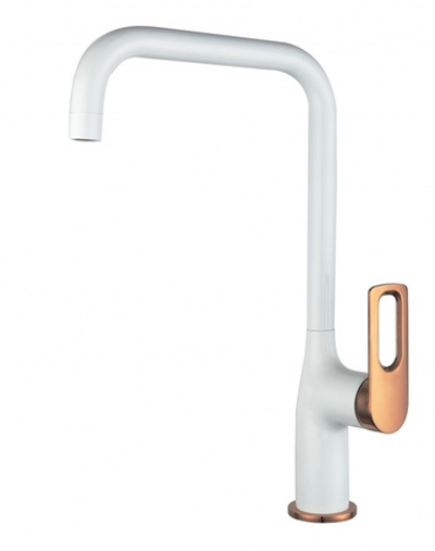 293521-FL Смеситель од. для кухни выс. (бел./зол.) ViEiR (10/1шт)