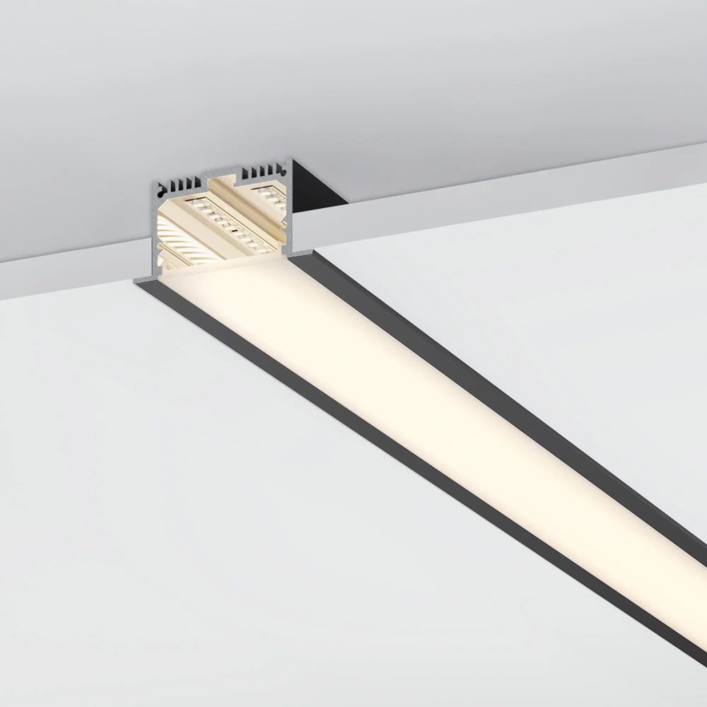 Профиль с экраном SL-LINIA62-F-2500 BLACK+OPAL (Arlight, Алюминий) 036307