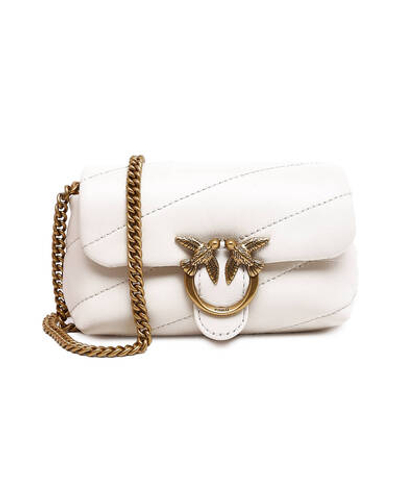 Skórzana наплечная сумка LOVE MICRO PUFF C SHEEP NAPPA Pinko - белый(100041 A0F2)